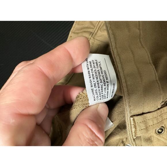 Duluth Trading Flex Fire Hose Slim Leg Cargo Pants Tan 18x29 Curvesetter Waist - Picture 5 of 14